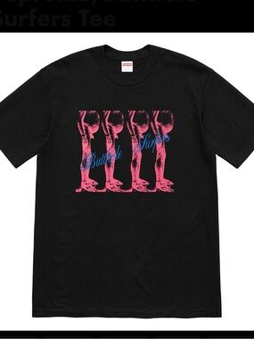 Supreme x But*hole Surfers Tee XL (Black) 2021. Brand New.